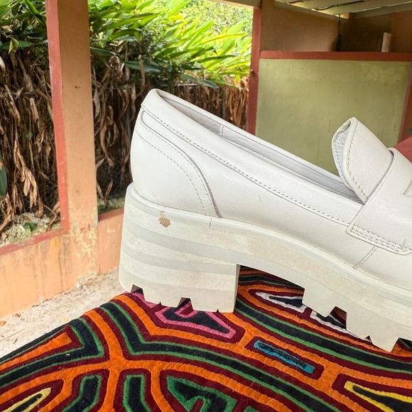 Marc Fisher LTD white chunky penny loafers, style MLLATIKA, size 5M - Picture 8 of 8